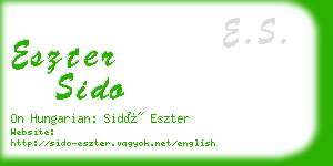 eszter sido business card